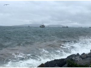 Kartal’da kuvvetli rüzgar nedeniyle Panama bayraklı kargo gemisi sürüklendi