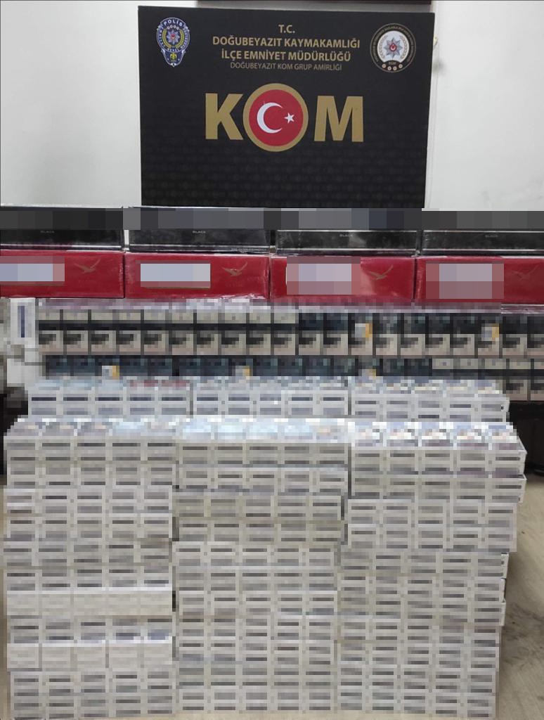 Ağrı’da bin 380 paket kaçak sigara ele geçirildi