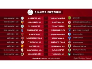Süper Lig’de 5, 6, 7 ve 8. haftaların programları açıklandı