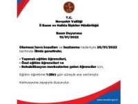 Nevşehir’de taşımalı eğitime 1 gün ara verildi