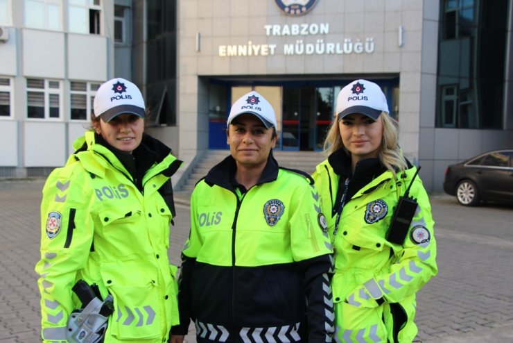 Trabzon’da trafik polislerinin yüzde 25’i kadınlardan oluşuyor