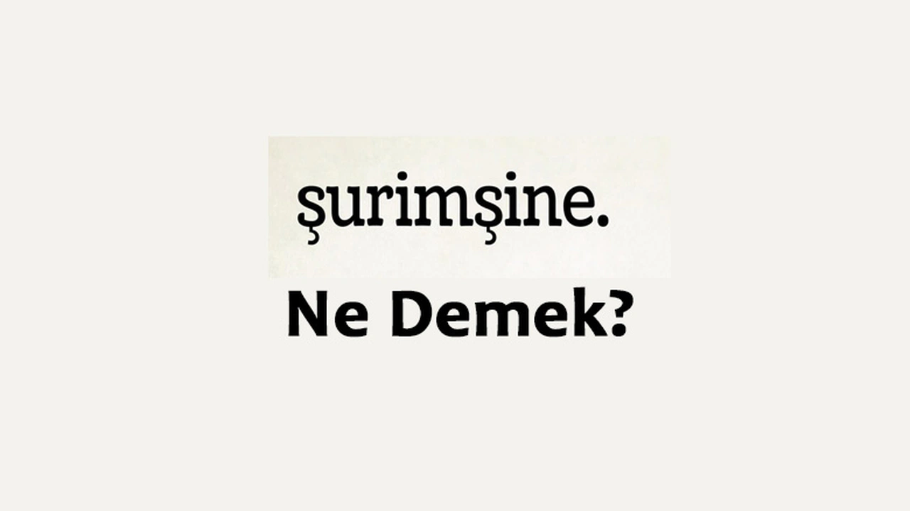 Surimşine ne demek?
