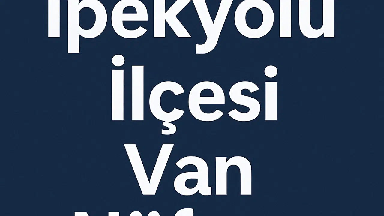 İpekyolu İlçesi Van Nüfusu ve Mahalle Bazlı Demografik Yapı