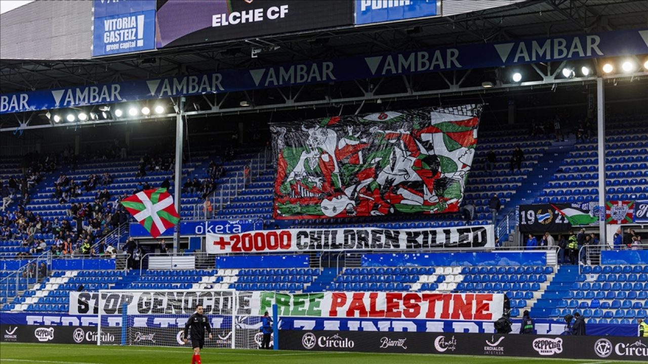 La Liga’da Bask tribünlerinden Filistin’e büyük destek