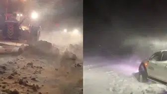 Palandöken Geçidi’nde kar ve tipi yolu kapattı