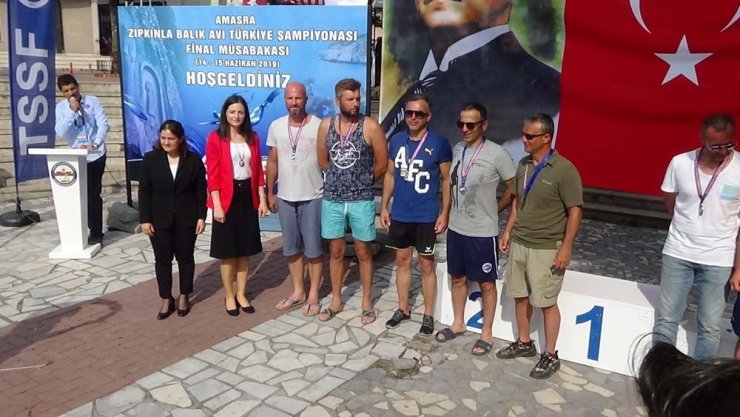 Zıpkınla Balık Avı Türkiye şampiyonası Bartın’da yapıldı