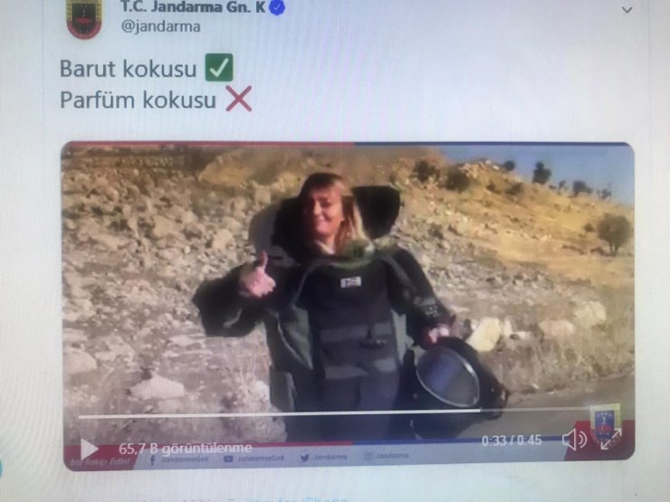 Bomba imha uzmanı şehit Esra Çevik’in görüntüsü 15 Kasım’da paylaşılmıştı