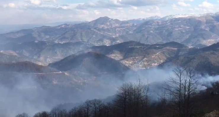 Trabzon’daki örtü yangınları devam ediyor