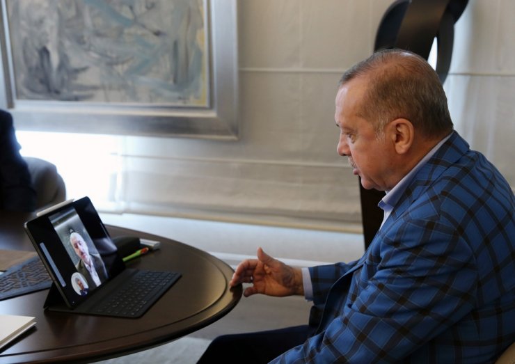 Cumhurbaşkanı Erdoğan, yeni Bakan ile video konferans yöntemiyle görüştü