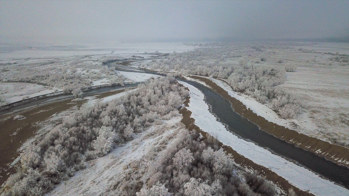 Ağrı’da soğuk hava ve sis kartpostallık görüntüler oluşturdu 1