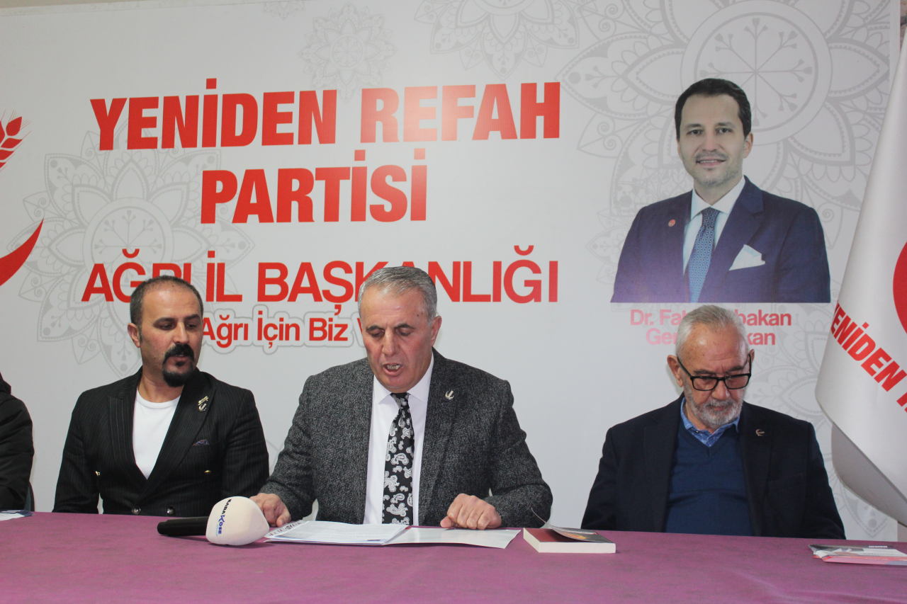 Ağrı Yeniden Refah Partisi'nden ramazan öncesi basın açıklaması